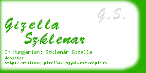 gizella szklenar business card