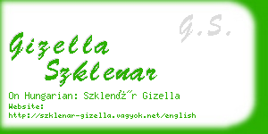 gizella szklenar business card